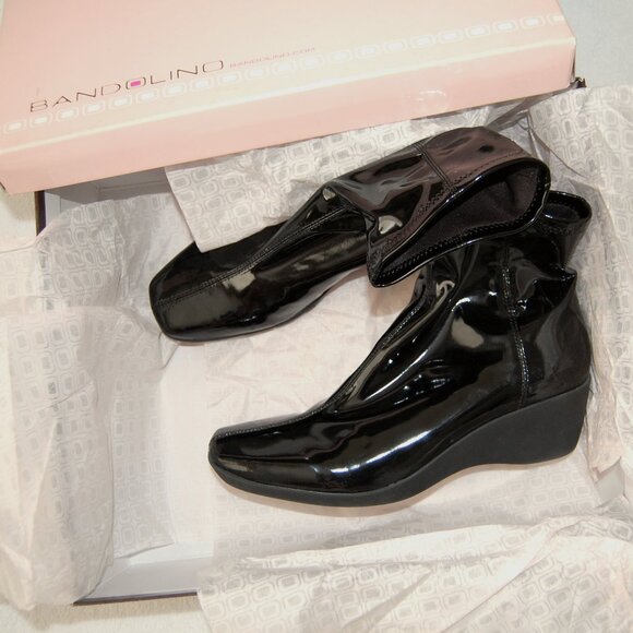 Bandolino Shoes - NIB Bandolino Black Patent Leather Boots, Women Size US 7.5